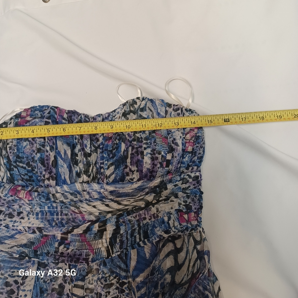 Deb Strapless Multicolor Dress Women Size L - Picture 16 of 16